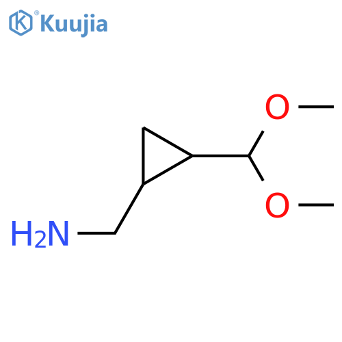 2-(dimethoxymethyl)cyclopropylmethanamine structure