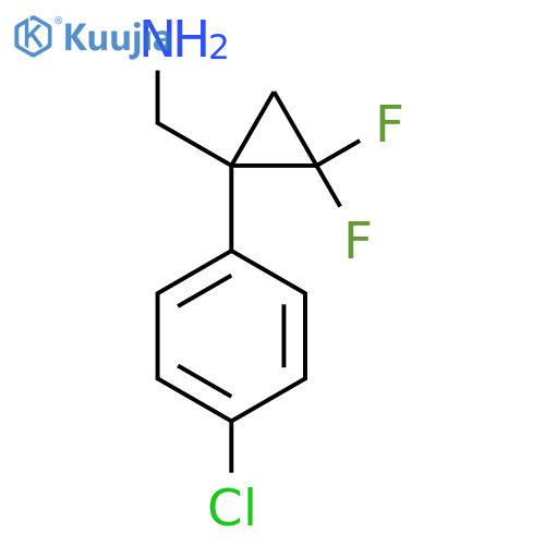 1-(4-chlorophenyl)-2,2-difluorocyclopropylmethanamine structure