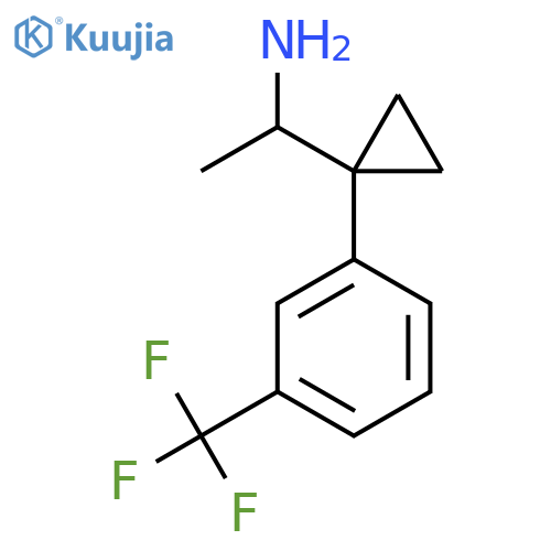 1-{1-3-(trifluoromethyl)phenylcyclopropyl}ethan-1-amine structure