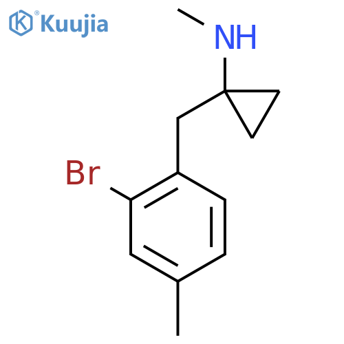1-(2-bromo-4-methylphenyl)methyl-N-methylcyclopropan-1-amine structure