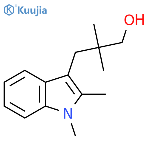 3-(1,2-dimethyl-1H-indol-3-yl)-2,2-dimethylpropan-1-ol structure