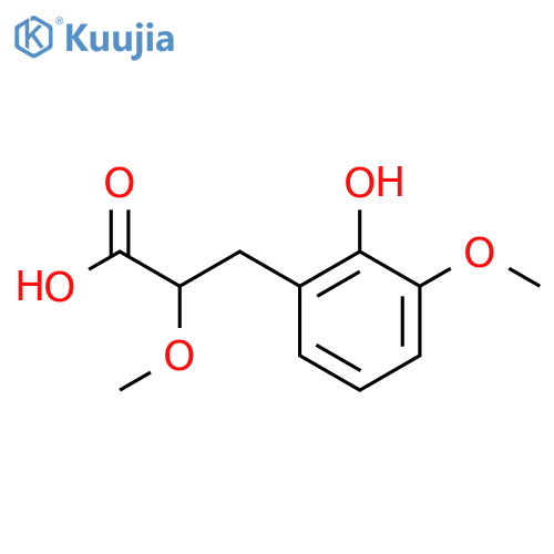 3-(2-hydroxy-3-methoxyphenyl)-2-methoxypropanoic acid structure