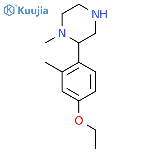 2-(4-ethoxy-2-methylphenyl)-1-methylpiperazine structure