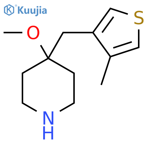 4-methoxy-4-(4-methylthiophen-3-yl)methylpiperidine structure