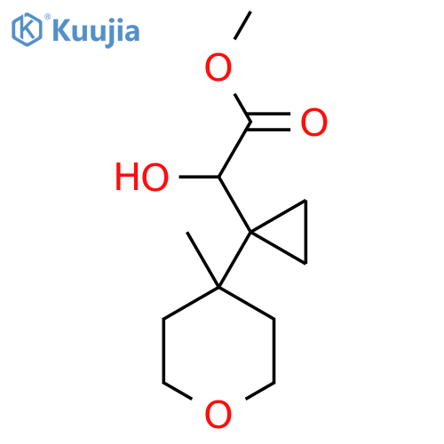 methyl 2-hydroxy-2-1-(4-methyloxan-4-yl)cyclopropylacetate structure