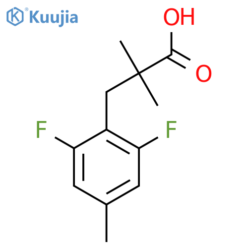 3-(2,6-difluoro-4-methylphenyl)-2,2-dimethylpropanoic acid structure