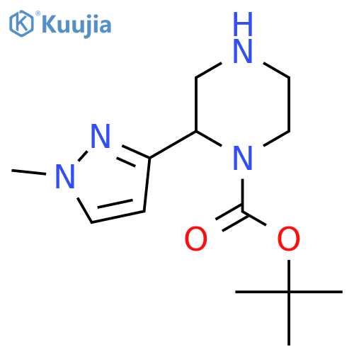 tert-butyl 2-(1-methyl-1H-pyrazol-3-yl)piperazine-1-carboxylate structure