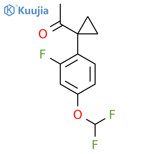 1-{1-4-(difluoromethoxy)-2-fluorophenylcyclopropyl}ethan-1-one structure