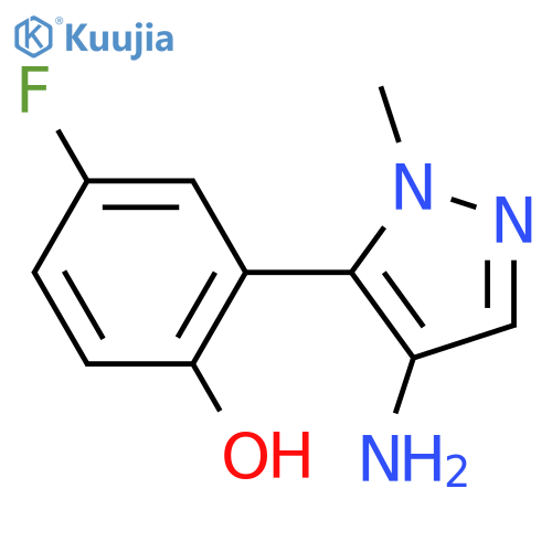 2-(4-amino-1-methyl-1H-pyrazol-5-yl)-4-fluorophenol structure