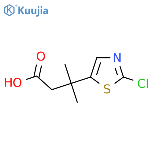 3-(2-chloro-1,3-thiazol-5-yl)-3-methylbutanoic acid structure