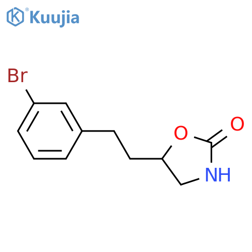 5-2-(3-bromophenyl)ethyl-1,3-oxazolidin-2-one structure