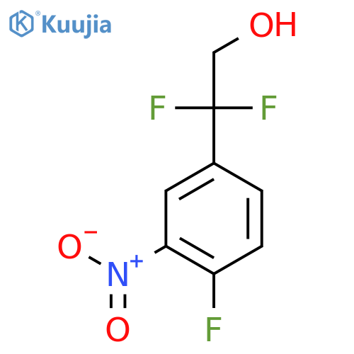 2,2-difluoro-2-(4-fluoro-3-nitrophenyl)ethan-1-ol structure