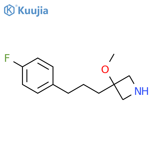 3-3-(4-fluorophenyl)propyl-3-methoxyazetidine structure