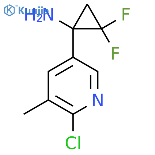 1-(6-chloro-5-methylpyridin-3-yl)-2,2-difluorocyclopropan-1-amine structure