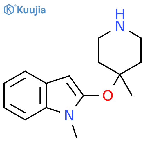 1-methyl-2-(4-methylpiperidin-4-yl)oxy-1H-indole structure