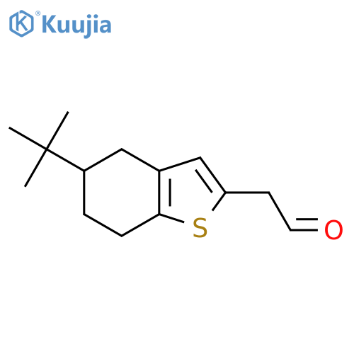 2-(5-tert-butyl-4,5,6,7-tetrahydro-1-benzothiophen-2-yl)acetaldehyde structure