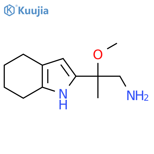 2-methoxy-2-(4,5,6,7-tetrahydro-1H-indol-2-yl)propan-1-amine structure