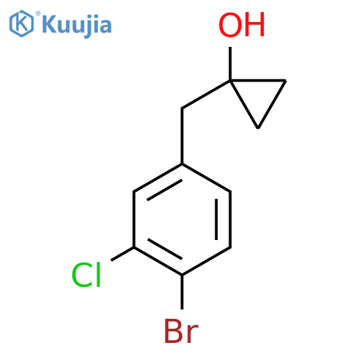 1-(4-bromo-3-chlorophenyl)methylcyclopropan-1-ol structure