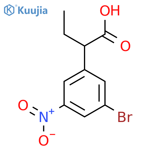 2-(3-Bromo-5-nitrophenyl)butanoic acid structure