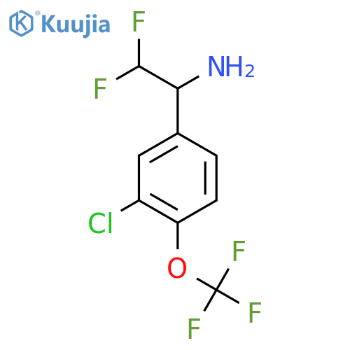 1-3-chloro-4-(trifluoromethoxy)phenyl-2,2-difluoroethan-1-amine structure