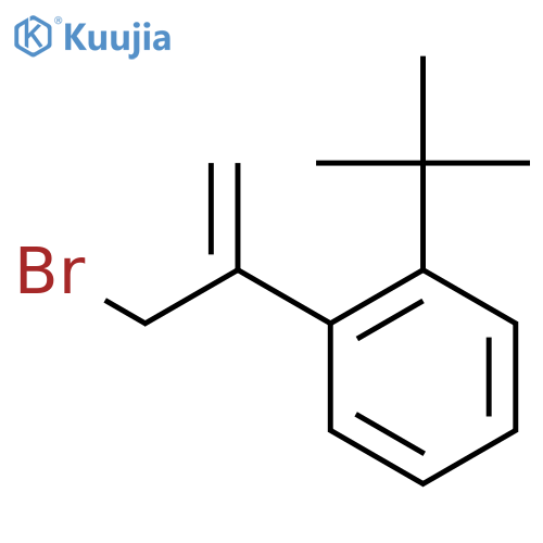 1-(3-bromoprop-1-en-2-yl)-2-tert-butylbenzene structure