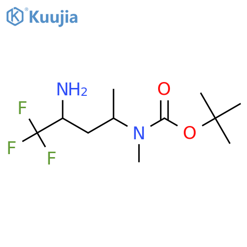 tert-butyl N-(4-amino-5,5,5-trifluoropentan-2-yl)-N-methylcarbamate structure