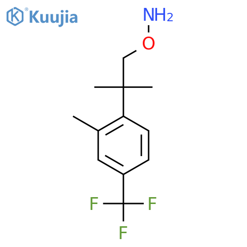 O-{2-methyl-2-2-methyl-4-(trifluoromethyl)phenylpropyl}hydroxylamine structure