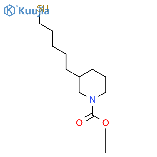 tert-butyl 3-(5-sulfanylpentyl)piperidine-1-carboxylate structure