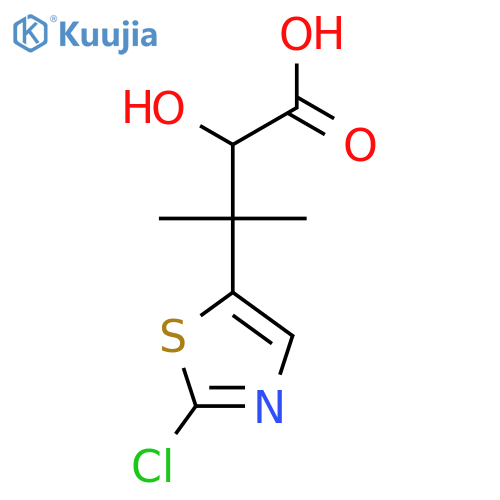 3-(2-chloro-1,3-thiazol-5-yl)-2-hydroxy-3-methylbutanoic acid structure