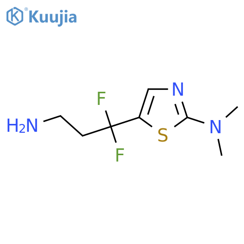 5-(3-amino-1,1-difluoropropyl)-N,N-dimethyl-1,3-thiazol-2-amine structure