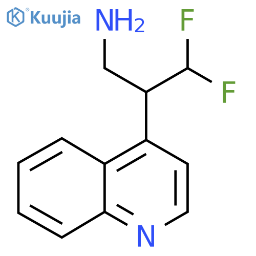 3,3-difluoro-2-(quinolin-4-yl)propan-1-amine structure