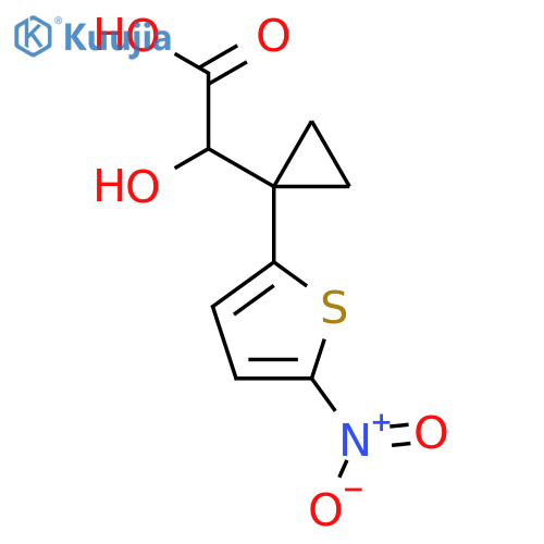 2-hydroxy-2-1-(5-nitrothiophen-2-yl)cyclopropylacetic acid structure