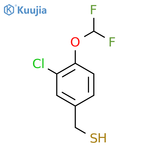 3-chloro-4-(difluoromethoxy)phenylmethanethiol structure
