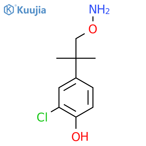 4-1-(aminooxy)-2-methylpropan-2-yl-2-chlorophenol structure