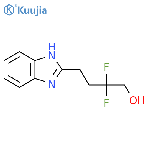 4-(1H-1,3-benzodiazol-2-yl)-2,2-difluorobutan-1-ol structure