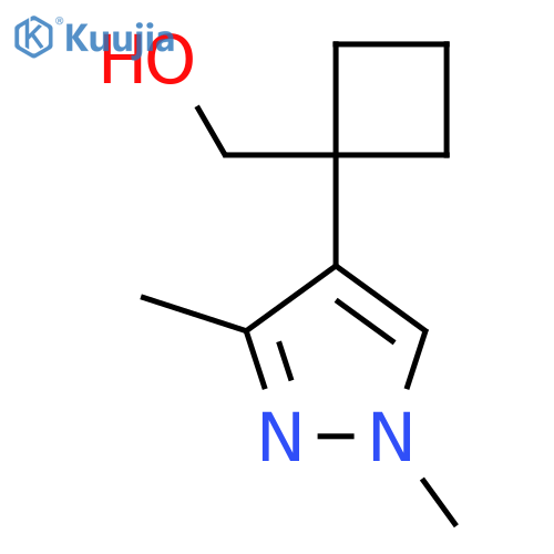 1-(1,3-dimethyl-1H-pyrazol-4-yl)cyclobutylmethanol structure