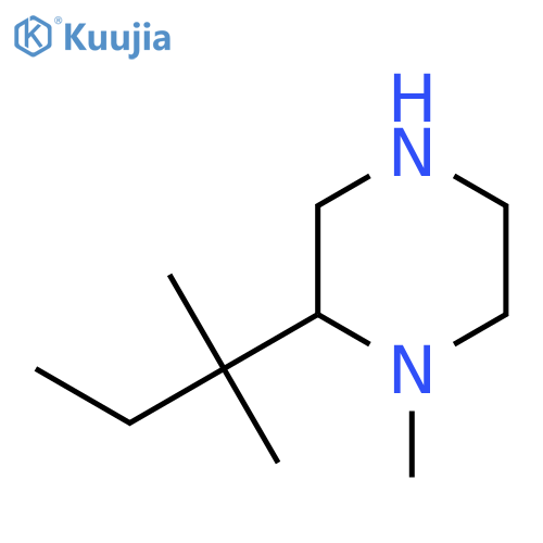 1-methyl-2-(2-methylbutan-2-yl)piperazine structure