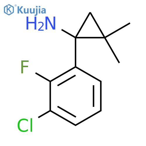 1-(3-chloro-2-fluorophenyl)-2,2-dimethylcyclopropan-1-amine structure