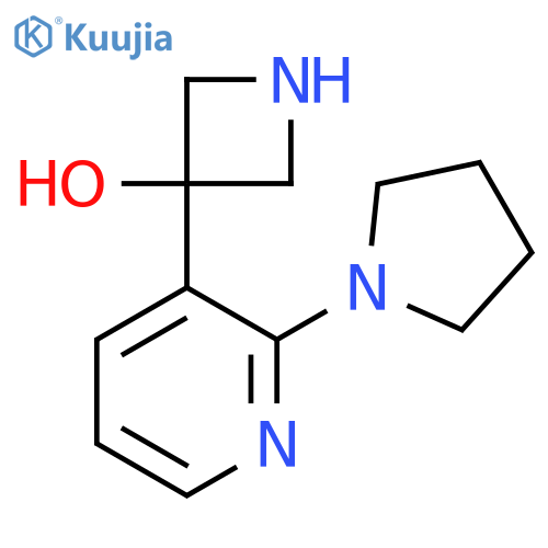 3-2-(pyrrolidin-1-yl)pyridin-3-ylazetidin-3-ol structure