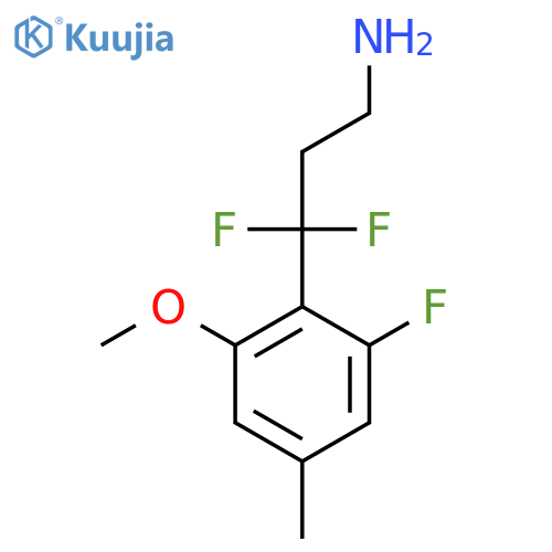 3,3-difluoro-3-(2-fluoro-6-methoxy-4-methylphenyl)propan-1-amine structure
