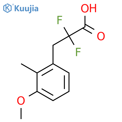 2,2-difluoro-3-(3-methoxy-2-methylphenyl)propanoic acid structure