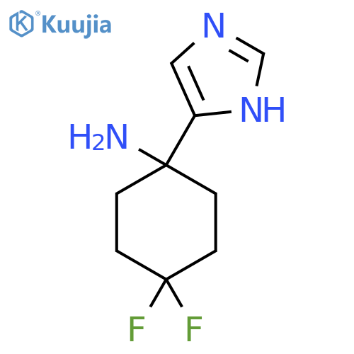 4,4-difluoro-1-(1H-imidazol-5-yl)cyclohexan-1-amine structure