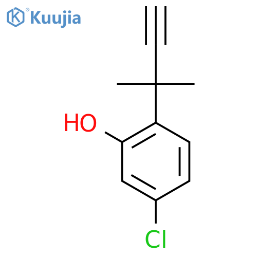 5-chloro-2-(2-methylbut-3-yn-2-yl)phenol structure