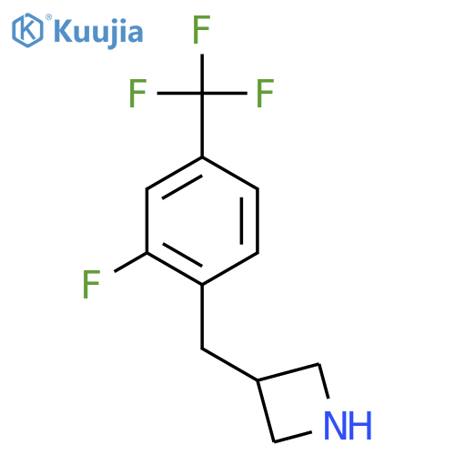 3-{2-fluoro-4-(trifluoromethyl)phenylmethyl}azetidine structure