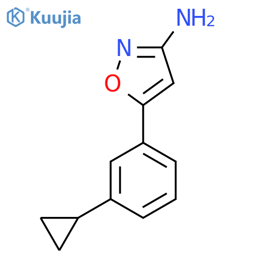 5-(3-cyclopropylphenyl)-1,2-oxazol-3-amine structure