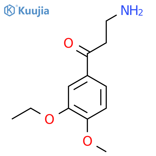 3-amino-1-(3-ethoxy-4-methoxyphenyl)propan-1-one structure