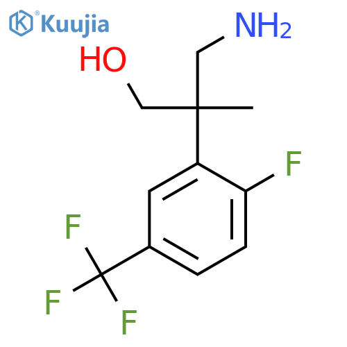 3-amino-2-2-fluoro-5-(trifluoromethyl)phenyl-2-methylpropan-1-ol structure