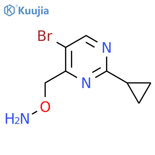 O-(5-bromo-2-cyclopropylpyrimidin-4-yl)methylhydroxylamine structure