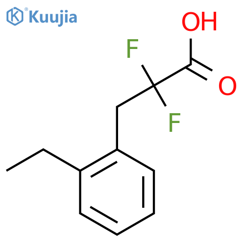 3-(2-ethylphenyl)-2,2-difluoropropanoic acid structure