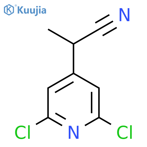 2-(2,6-dichloropyridin-4-yl)propanenitrile structure
